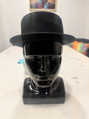 Topman Men’s Black Fedora Hat Size S/M Solid Pattern Classic Style